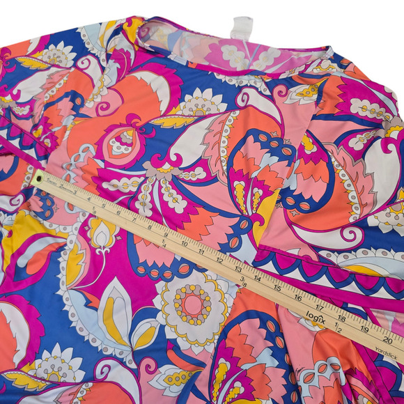 Trina Turk Women Sevilla Multicolor Swim Cover Up Tunic Top Minidress Sz S - Picture 4 of 5